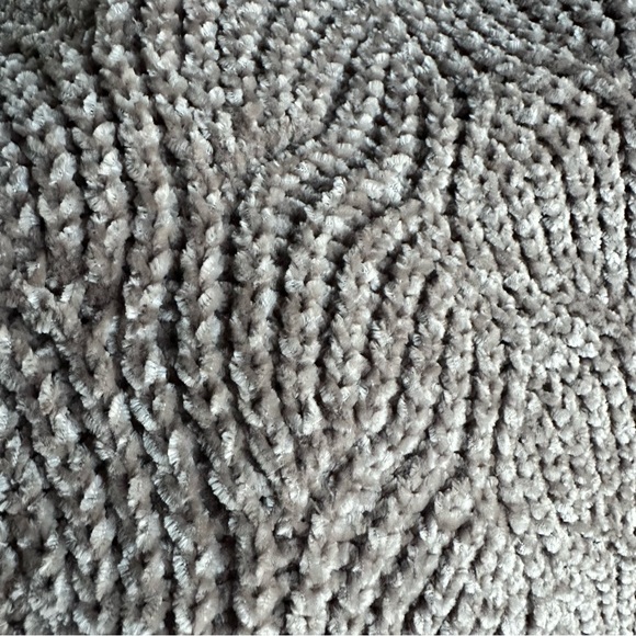 Pink Rose Size Small Beige/Taupe Cable Knit Crew Neck Chenille Sweater - Picture 5 of 7